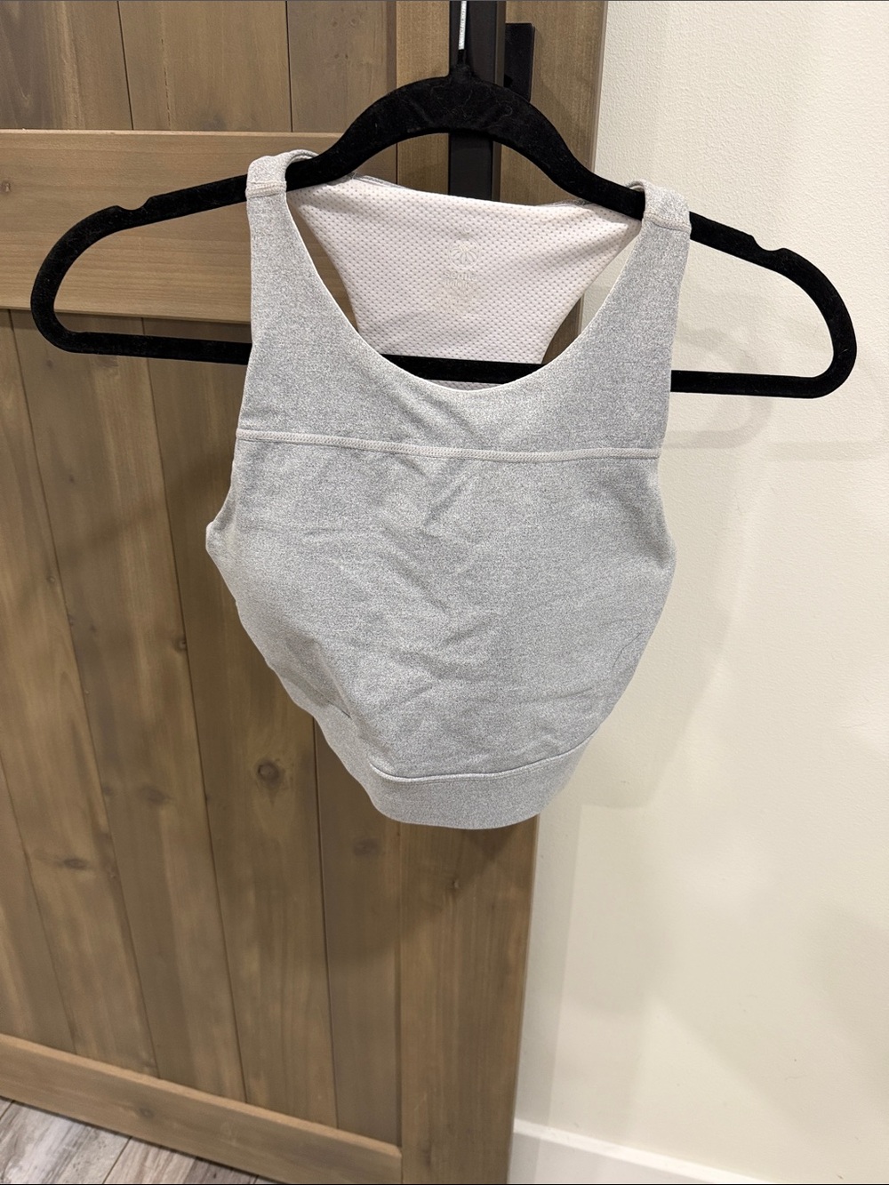 Senita Athletics Light Gray Racerback Sports Bra